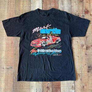 Vintage Mark Martin Racing TShirt No Intimidation Accepted NASCAR Graphic Tee
